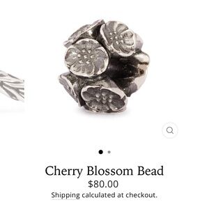 Trollbeads Silver Floral Charm